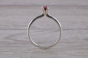 Natural Rhodolite Gemstone Ring.Sterling Silver Rhodolite Garnet