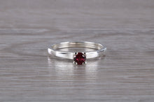 Load image into Gallery viewer, Natural Rhodolite Gemstone Ring.Sterling Silver Rhodolite Garnet