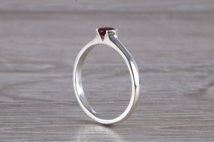 Natural Rhodolite Garnet Gemstone set Silver Ring