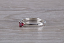 Load image into Gallery viewer, Natural Rhodolite Gemstone set Silver Ring
