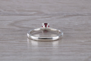 Natural Rhodolite Gemstone set Silver Ring