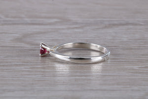 Natural Rhodolite Gemstone set Silver Ring