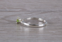 Load image into Gallery viewer, Natural Peridot Gemstone set Silver Ring