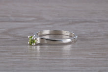 Load image into Gallery viewer, Natural Peridot Gemstone set Silver Ring
