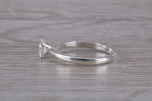 Load image into Gallery viewer, Silver solitaire ring set with beautiful round Diamond white Cubic Zirconia