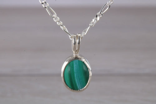 Natural Oval cut Malachite set Necklace