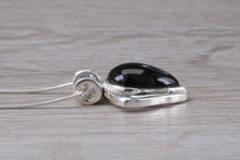 Load image into Gallery viewer, Silver Black Jade Necklace. Black Jade Pendant with 16 inch Snake chain.Jade Christmas,Birthday,Anniversary or Graduation Present.