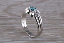 Load image into Gallery viewer, Gents Blue Topaz set Silver Ring