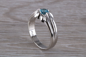 Gents Blue Topaz set Silver Ring