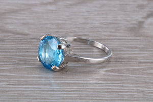 Blue Topaz ring. 11mm round Topaz. November birthstone,Sagittarius Zodiac Gemstone.Perfect 16th,18th,21st birthday or Anniversary Gift.