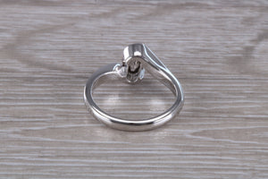 Natural Mystic Topaz set Crossover Ring
