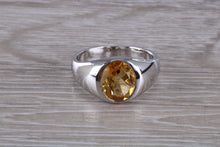 Load image into Gallery viewer, Natural Oval cut Citrine set Silver Ring