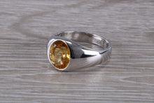Load image into Gallery viewer, Natural Oval cut Citrine set Silver Ring