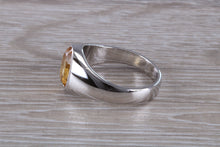 Load image into Gallery viewer, Natural Oval cut Citrine set Silver Ring