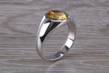 Load image into Gallery viewer, Natural Oval cut Citrine set Silver Ring