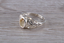 Load image into Gallery viewer, Oval cut Citrine set Silver Ring