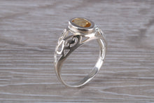 Load image into Gallery viewer, Oval cut Citrine set Silver Ring