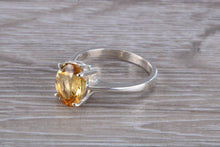 Load image into Gallery viewer, Oval cut Citrine set Silver Ring