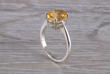 Load image into Gallery viewer, Oval cut Citrine set Silver Ring