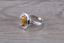 Load image into Gallery viewer, Oval cut Citrine set Silver Ring