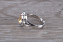 Load image into Gallery viewer, Oval cut Citrine set Silver Ring