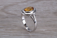 Load image into Gallery viewer, Oval cut Citrine set Silver Ring