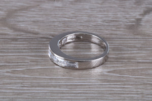 Ladies silver eternity ring set with Diamond white cubic zirconia's. Ideal 16th,18th,21st birthday present.Dress ring.