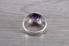 Load image into Gallery viewer, Natural Oval cut Amethyst set Silver Ring
