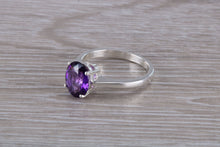 Load image into Gallery viewer, Silver Ring set with Natural Amethyst.February birthstone,Pisces Zodiac Gemstone.Perfect 16th,18th,21st birthday or Anniversary Gift.