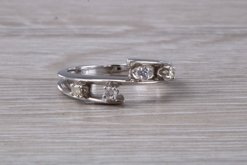 Crossover Diamond set 18ct White Gold Ring