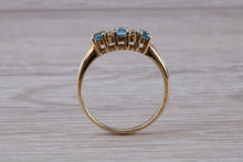 Load image into Gallery viewer, Sky Blue Topaz and Diamond set Yellow Gold Ring