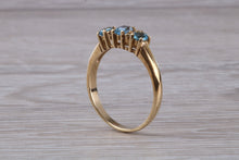 Load image into Gallery viewer, Sky Blue Topaz and Diamond set Yellow Gold Ring