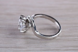 Two Half carat Moissanite Diamond Statement Ring