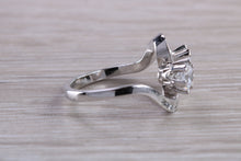 Load image into Gallery viewer, Two Half carat Moissanite Diamond Statement Ring