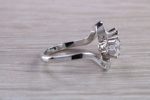 Two Half carat Moissanite Diamond Statement Ring