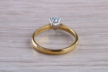 Load image into Gallery viewer, Heart Shaped Aquamarine set 18ct Gold and Platinum Solitaire