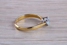Load image into Gallery viewer, Heart Shaped Aquamarine set 18ct Gold and Platinum Solitaire