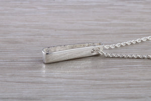 Natural Blue Sapphire set Silver Necklace