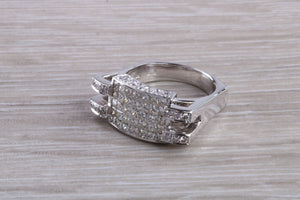 Natural Diamond set ladies Cocktail ring. natural diamonds and 18ct gold. Dress, cocktail, anniversary,statement ring. Perfect Gift idea
