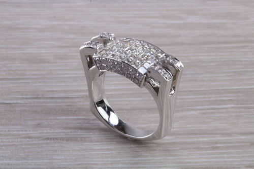 Natural Diamond set ladies Cocktail ring. natural diamonds and 18ct gold. Dress, cocktail, anniversary,statement ring. Perfect Gift idea