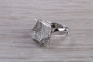 Natural Diamond set ladies Cocktail ring. natural diamonds and 18ct gold. Dress, cocktail, anniversary,statement ring. Perfect Gift idea