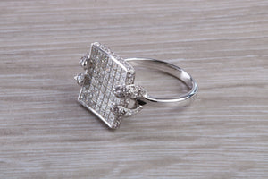 Natural Diamond set ladies Cocktail ring. natural diamonds and 18ct gold. Dress, cocktail, anniversary,statement ring. Perfect Gift idea