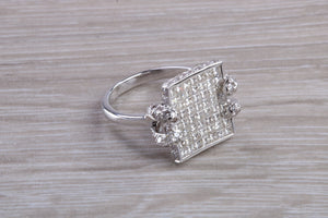 Natural Diamond set ladies Cocktail ring. natural diamonds and 18ct gold. Dress, cocktail, anniversary,statement ring. Perfect Gift idea