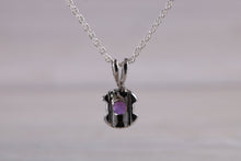 Load image into Gallery viewer, Round cut Half carat Amethyst set White Gold Necklace