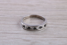 Load image into Gallery viewer, Black and White Diamond set White Gold Eternity Ring