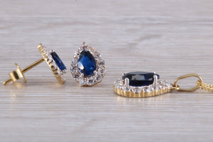9ct Yellow Gold Earrings and Matching Necklace