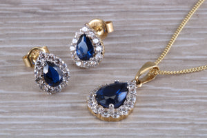 9ct Yellow Gold Earrings and Matching Necklace