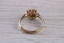 Load image into Gallery viewer, Pink Topaz and Diamond set Yellow Gold Ring