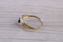 Load image into Gallery viewer, Dainty Blue Sapphire and Diamond Ring
