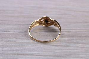 Dainty Blue Sapphire and Diamond Ring